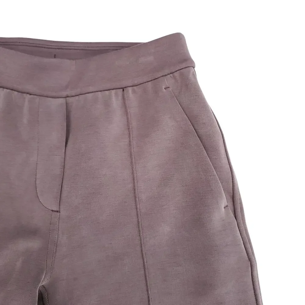 Lululemon Softstreme Pintuck Mid-Rise Pant Beige Yoga Lounge Casual Sz XXXS